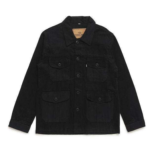 PREMIUM / ETERNALWORKS - CANVAS JAKET - ESTO BLACK FIELD JACKET - JAKET PARKA
