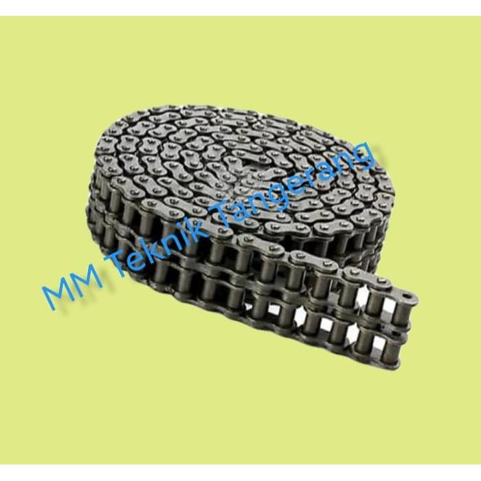 Rantai Rs 50 Double Roller Chain Dobel Did Ek Msk Nis 50 Rs Rs50 Rs-50 50X2 50-2 Rs 50-2R 50-1 Dabel