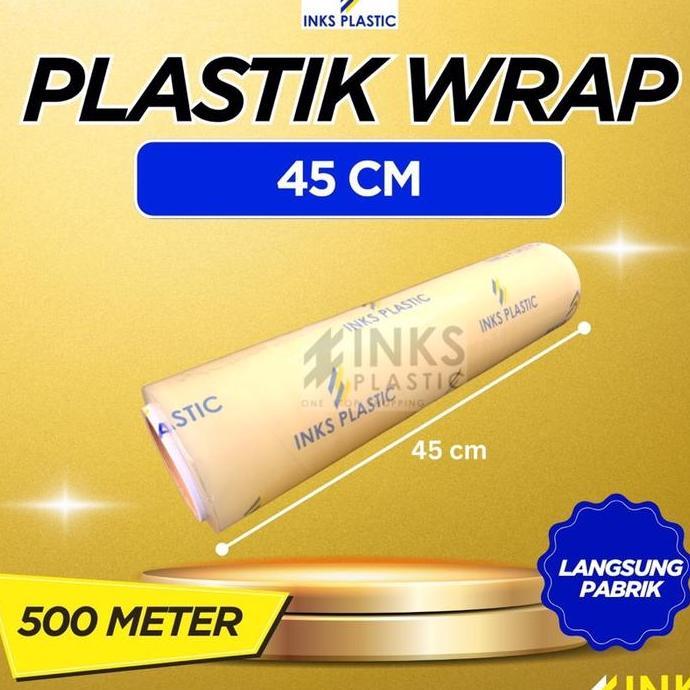 PLASTIK WRAPPING 45 CM ROLL BESAR WRAP PEMBUNGKUS MAKANAN (300 METER)