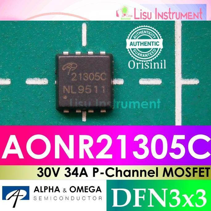 MOTRONICS AONR21305C 30V 34A P-CHANNEL MOSFET 21305C REPLACE AON7405 DFN3X3 ALPHA & OMEGA ORIGINAL