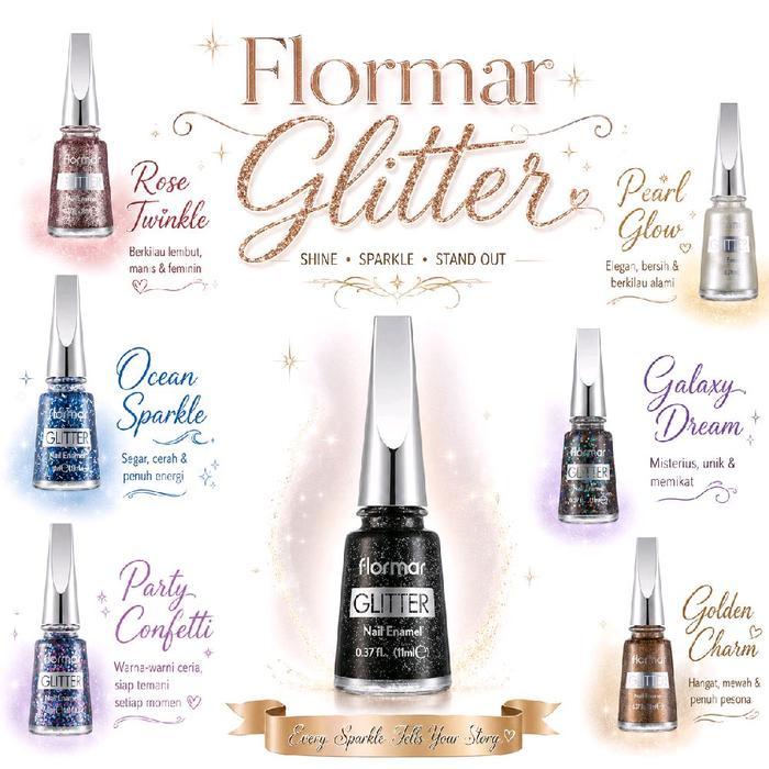 Kutek Glitter Flormar Nail Art Polish Kuku - GL 04