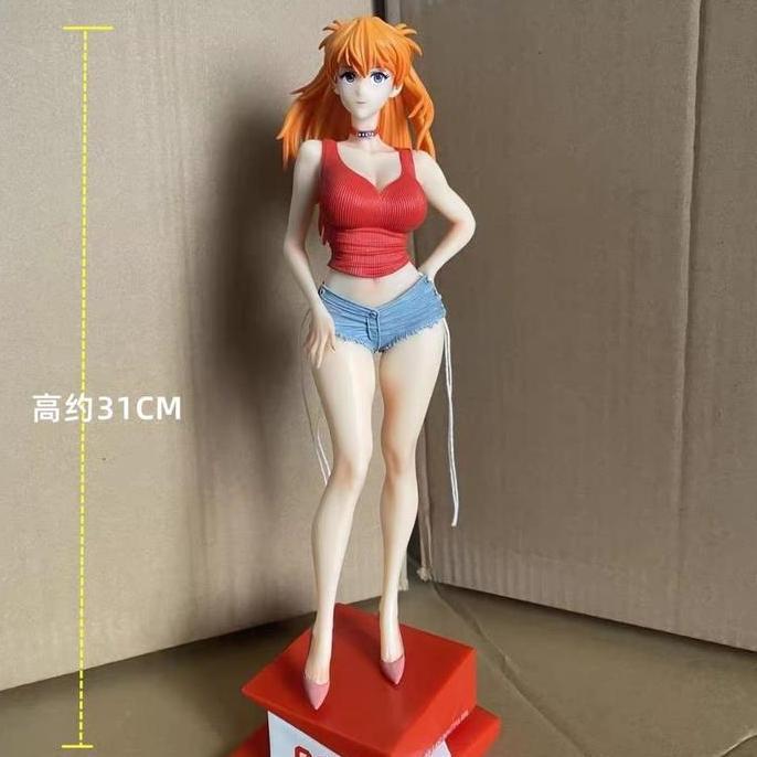 Action Figure Asuka Langley Soryu By Summer Plant Studio Design 30cm Serial Neon Genesis Evangelion