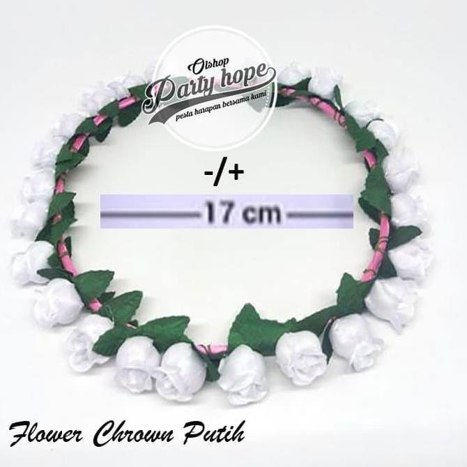 MGC Mahkota Bunga putih / Flower Crown Bridal Shower / Bando Bunga putih
