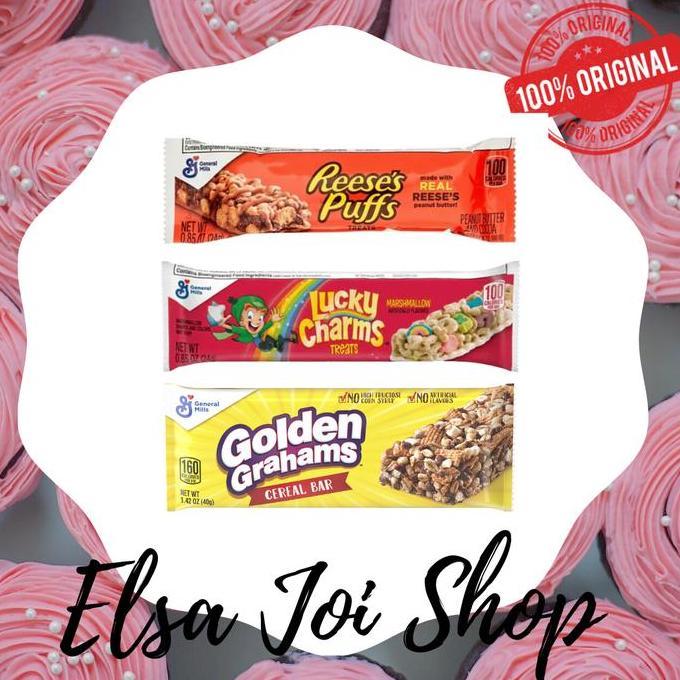 (NON HALAL) Golden Graham / Lucky Charm / Reeses Puff Snack Bar Chocolate - SATUAN