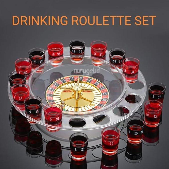 Drinking Roulette Set Party Game Permainan Rolet Pesta Minum Toys
