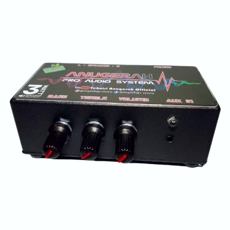 POWER AMPLI MINI TONE CONTROL 5V 3W+3W VERSI AUX | AMPLI MINI 5VOLT
