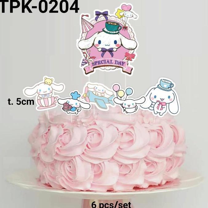 Produk Terbaik] TPK-0204 Topper kertas hiasan kue cupcake rabbit kelinci cinnamoroll