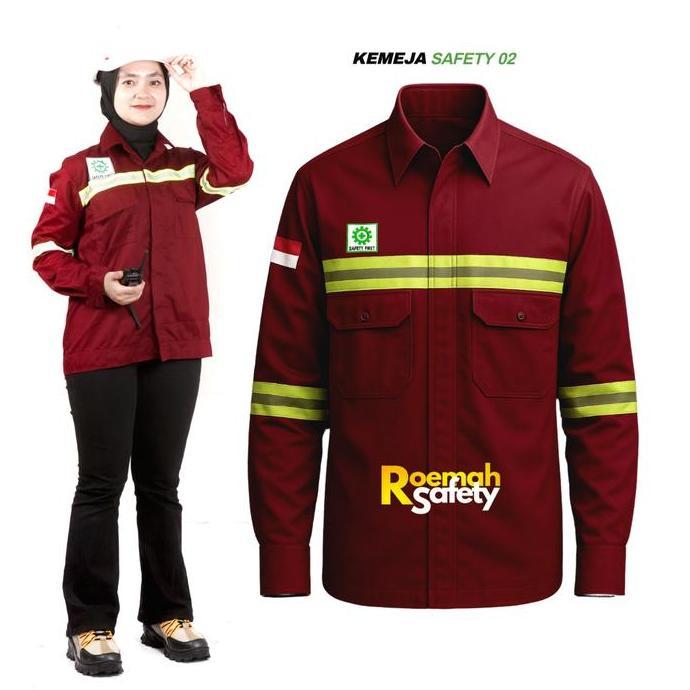 PREMIUM / KEMEJA SAFETY TANGAN PANJANG | KEMEJA PDL | KEMEJA SERAGAM PROYEK