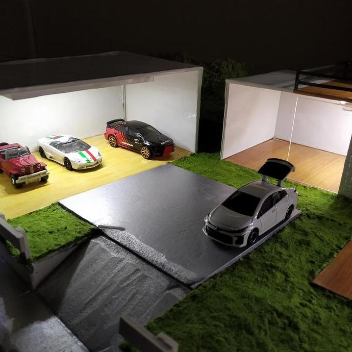diorama rumah modern