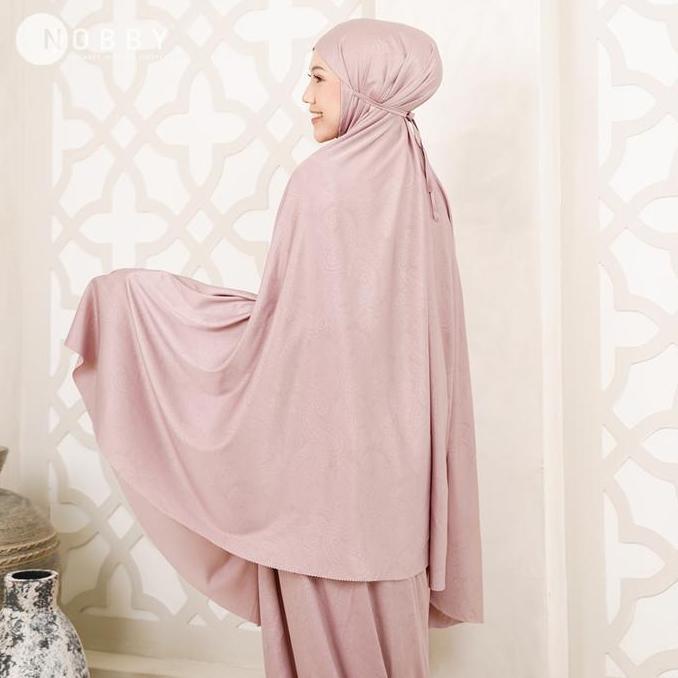 Nobby Fakhira Mukena 2in1 Resleting Bahan Satin Jacquard Dengan Pouch Mukena Wanita Dewasa