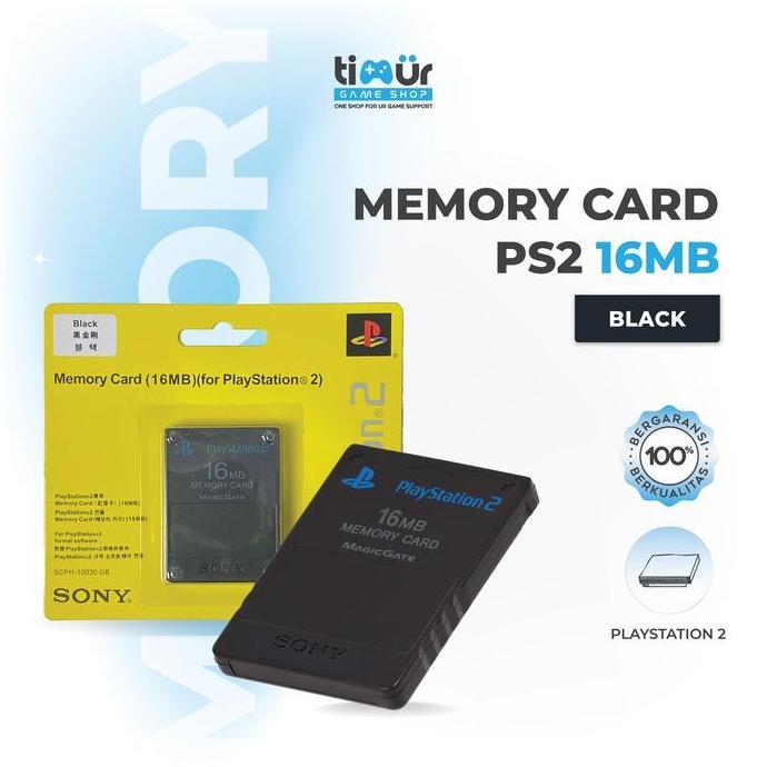 DR114 - SONY Memory Card MC PS2 16MB Hitam - Original