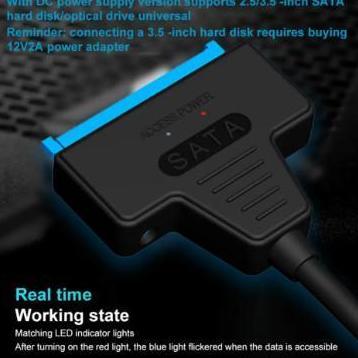 DI152 - USB TO SATA 2.0 / 3.0 WITH POWER / KABEL ADAPTER CONVERTER USB TO SATA USB 2.0 / USB 3.0
