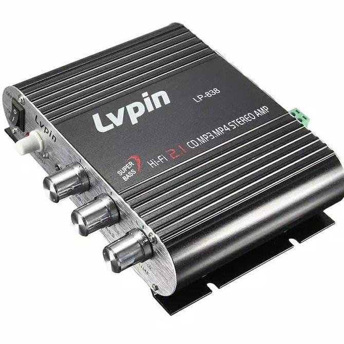 Amplifier Alumunium 2.1 12V Dc Stereo Sub Woofwoofer Mobil Hifi Amp