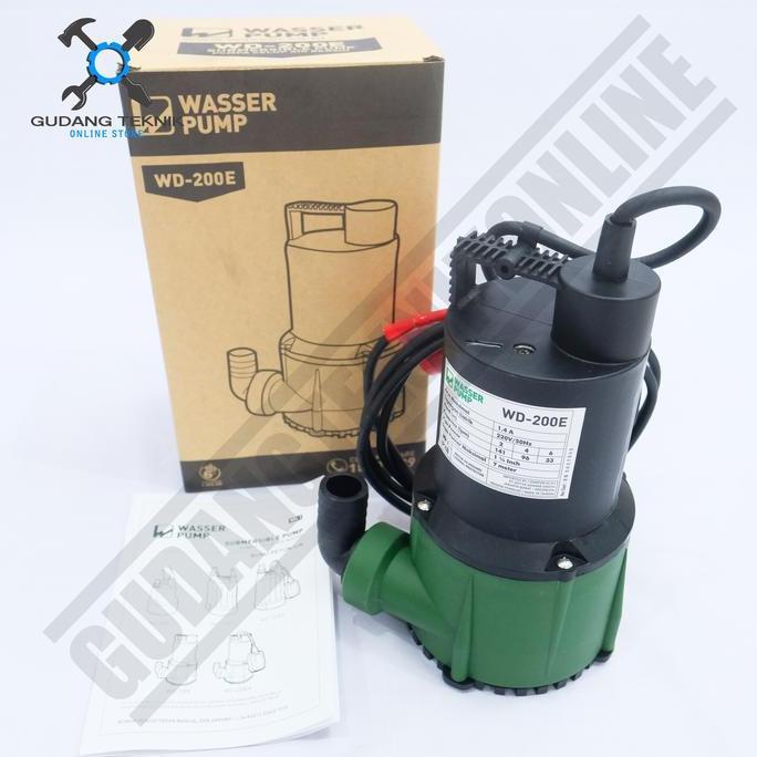 USANVI Pompa Air Celup WASSER WD200E / Pompa Celup Air Bersih WASSER WD 200