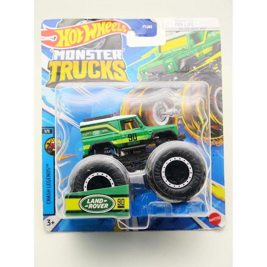 AT99 HOT WHEELS MONSTER TRUCKS LAND ROVER DEFENDER 90 - HIJAU