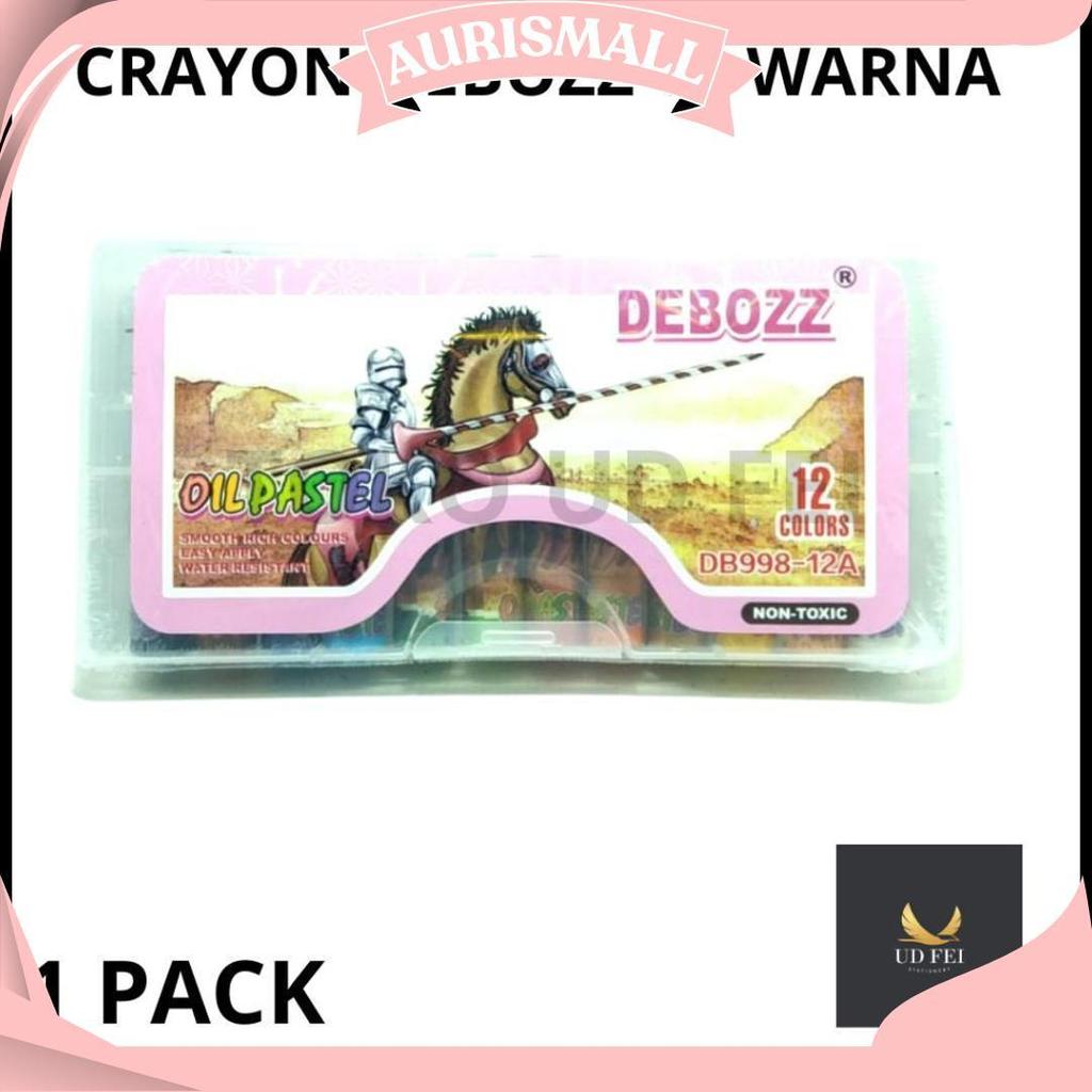 (1 PACK) Crayon Debozz 12 warna/ Crayon Debozz/ Krayon Debozz 12 DB 998-12A UDF