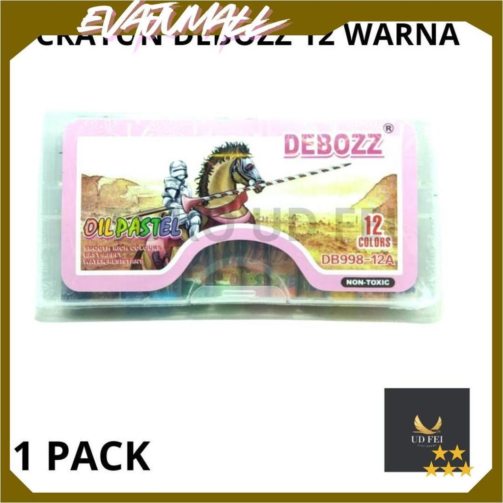 (1 PACK) Crayon Debozz 12 warna/ Crayon Debozz/ Krayon Debozz 12 DB 998-12A UDF