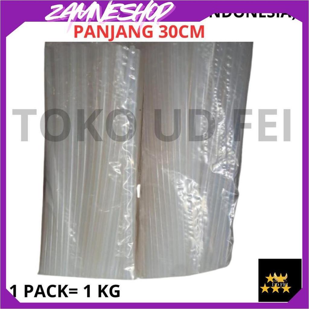 (1 KG 30CM LEM BAKAR INDONESIA) Lem Bakar Kecil/ Lem Tembak/ Lem bakar Panjang/ Lem Lilin Panjang UD