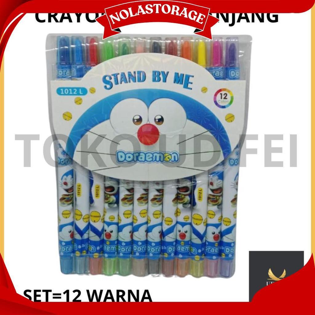 (1 SET=12 WARNA ) Crayon Putar Panjang/ Crayon Putar Fancy/ Crayon Putar/ Crayon Putar Fancy Murah U