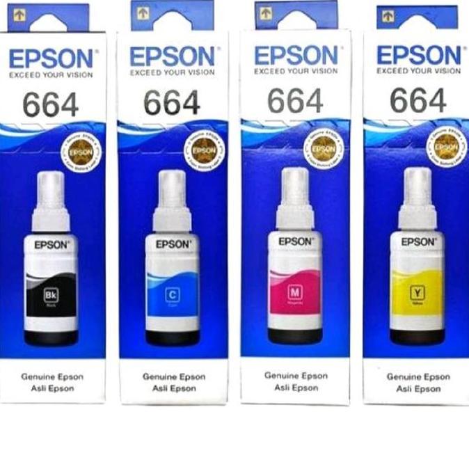 DF370 - Epson 664 Original Tinta Printer 1set Untuk L100/L110/L120 L200/L210/L220 L300/L310/L350 L35
