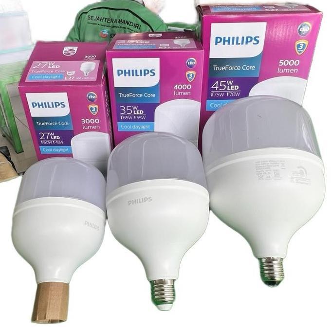 TERMURAH - LED Bulb Philips 27  Watt/ 35 Watt / 45 Watt 6500K E27 TrueForceCore Philips