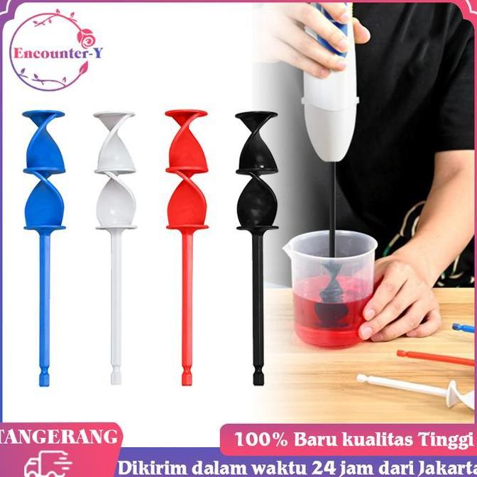 YUTUSAKA 4pcs/Set Dayung Mixer Epoxy Pengaduk Resin Alat Pengaduk Cat Reusable Mixer Resin Alat Aduk