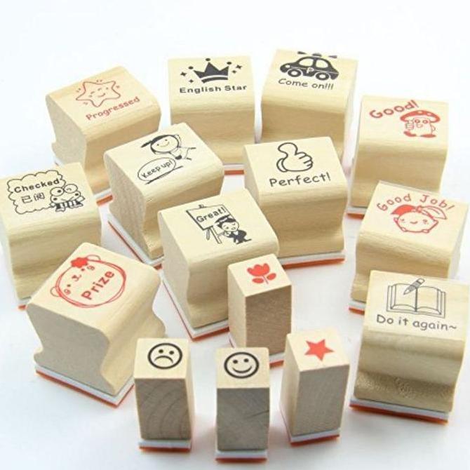 AYOBAKUL Stempel Penilaian Reward Anak Tk Stempel Emoji Reward Stempel Nilai Guru