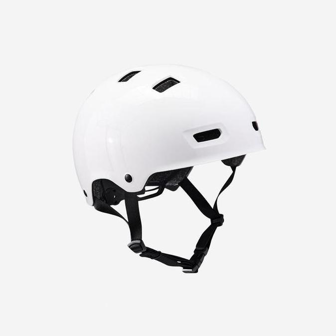 Behimee_ - Decathlon Oxelo/Btwin Helm Mf500 Untuk Sepatu Roda, Skateboard, Skuter - Putih - 8586684