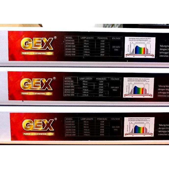 PROMO Lampu Aquarium LED Tanning Arwana T8 GEX 4D-1200, 4D-1500, 4D-1800