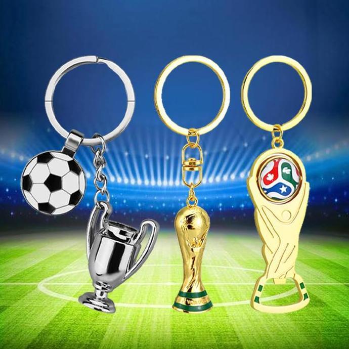 Gantungan Kunci Piala Dunia Mini Trofi UCL Ballon D'or La Liga Copa del Rey