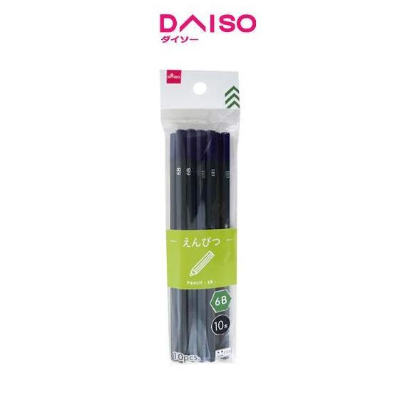 Daiso Pencil -6B - 10 Pcs.-