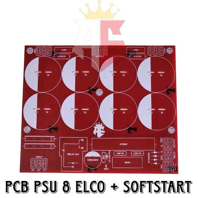 PCB PSU 8 ELCO PLUS SOFTSTART DISKON