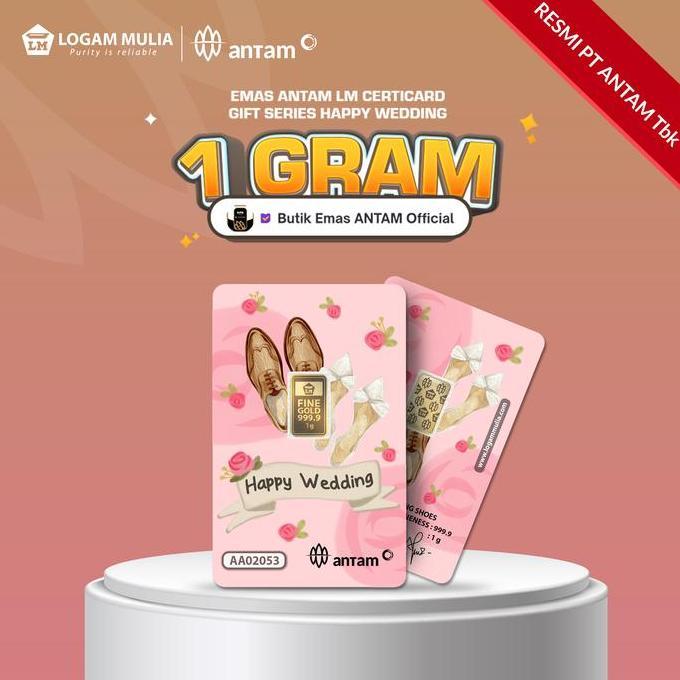 Emas Antam LM Gift Series Happy Wedding (Shoes) - 1 gr