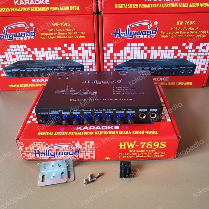Ready Equalizer Parametrik Audio mobil merk Hollywood HW-789S Non Cod