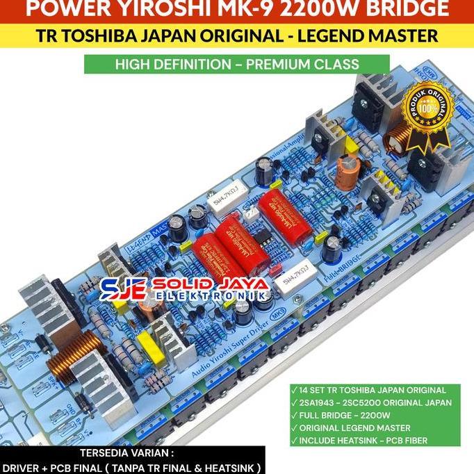POWER YIROSHI MK9 MK 9 2200W PLUS TRANSISTOR TOSHIBA ASLI TERBATAS
