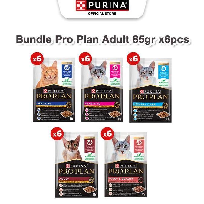 Gato - Pro Plan Adult Makanan Kucing Basah 85Gr X6Pcs