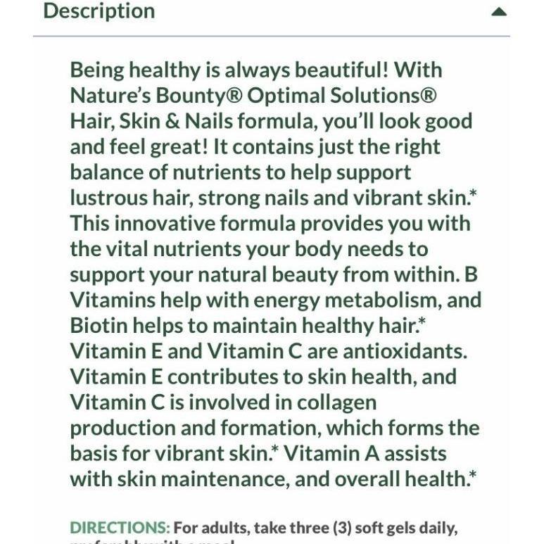 Natures Nature Natures Bounty Extra Strength Hair Skin Nails Biotin ori