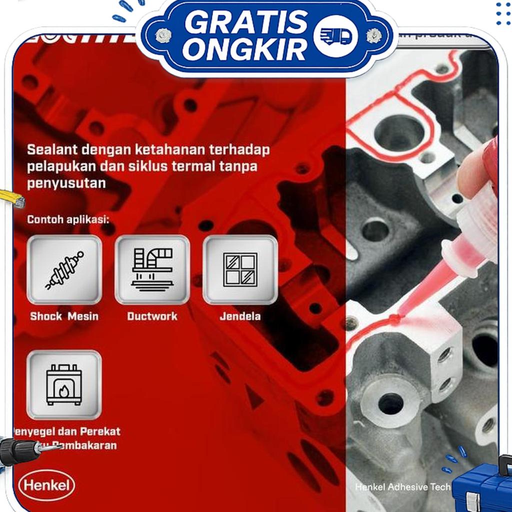 Henkel Loctite Si 595 Silicone Gasket Sealant Lem Silikon Bening 300Ml
