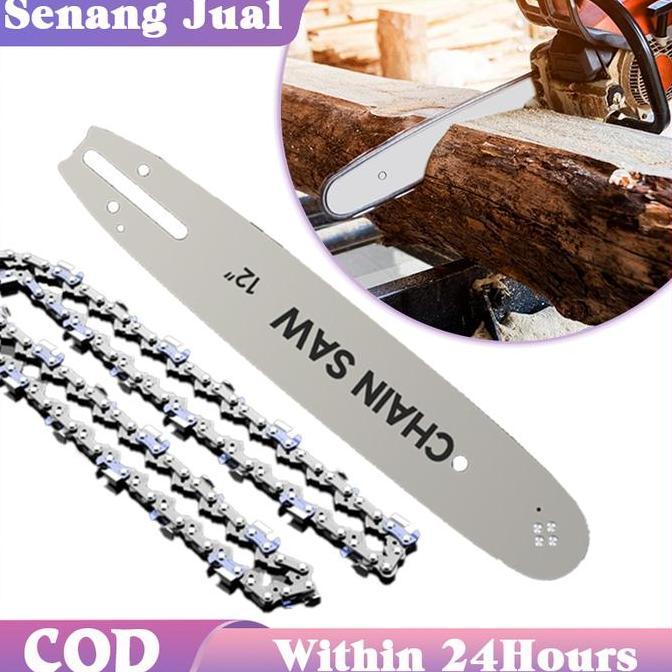 BLAZONE Plat Chainsaw Rantai Chainsaw 12 Inch Guide Bar Chainsaw Rantai Potong Chainsaw