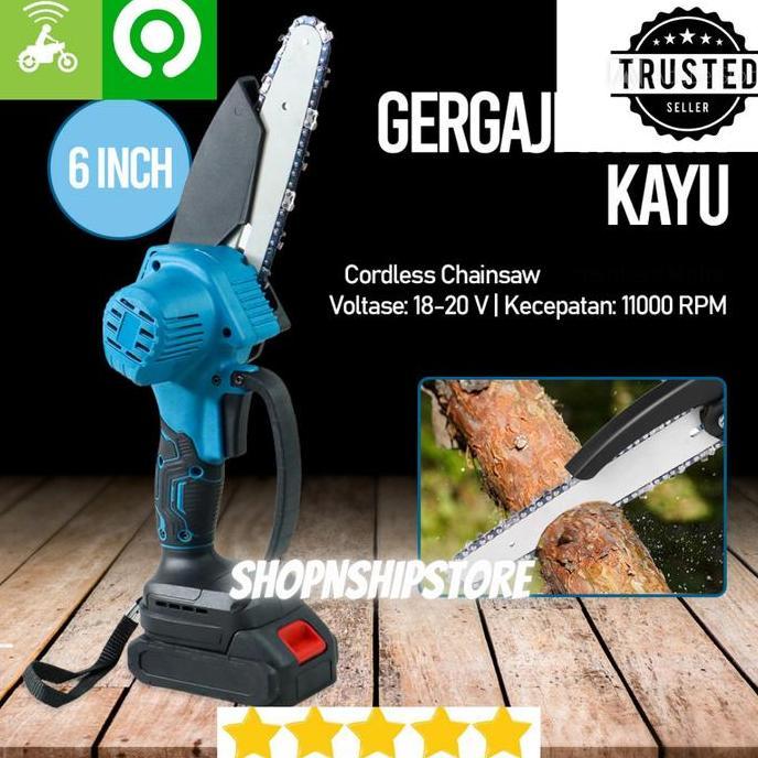 CHONELIO MESIN GERGAJI RANTAI PREMIUM X2000 BONUS 1 BATERAI