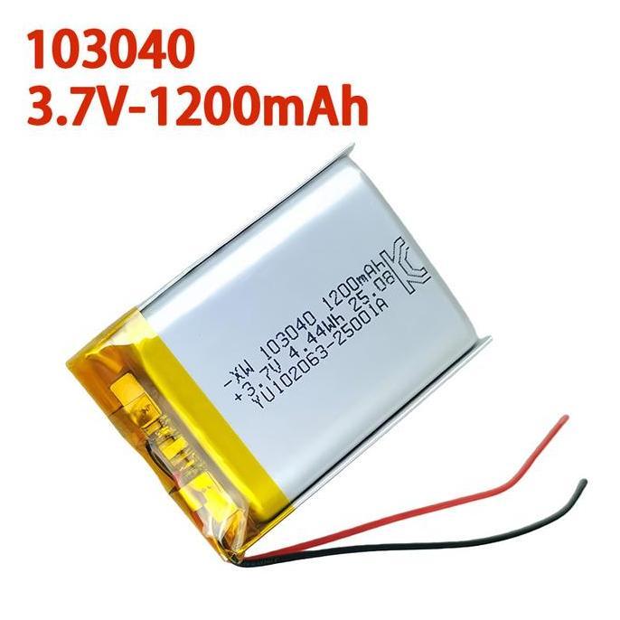 KANJALO 3.7V Baterai lithium polimer 1200mAh103040 Protection Baterai Charge Mp3 Mp4 GPS