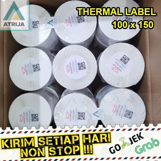 Papel - Label Barcode 100 X 150 Mm Kertas Sticker Thermal Resi Sicepat Jnt Cargo