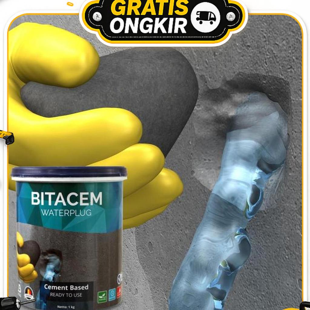 4Kg Bitacem Waterplug Penyumbat Kebocoran Beton & Dinding