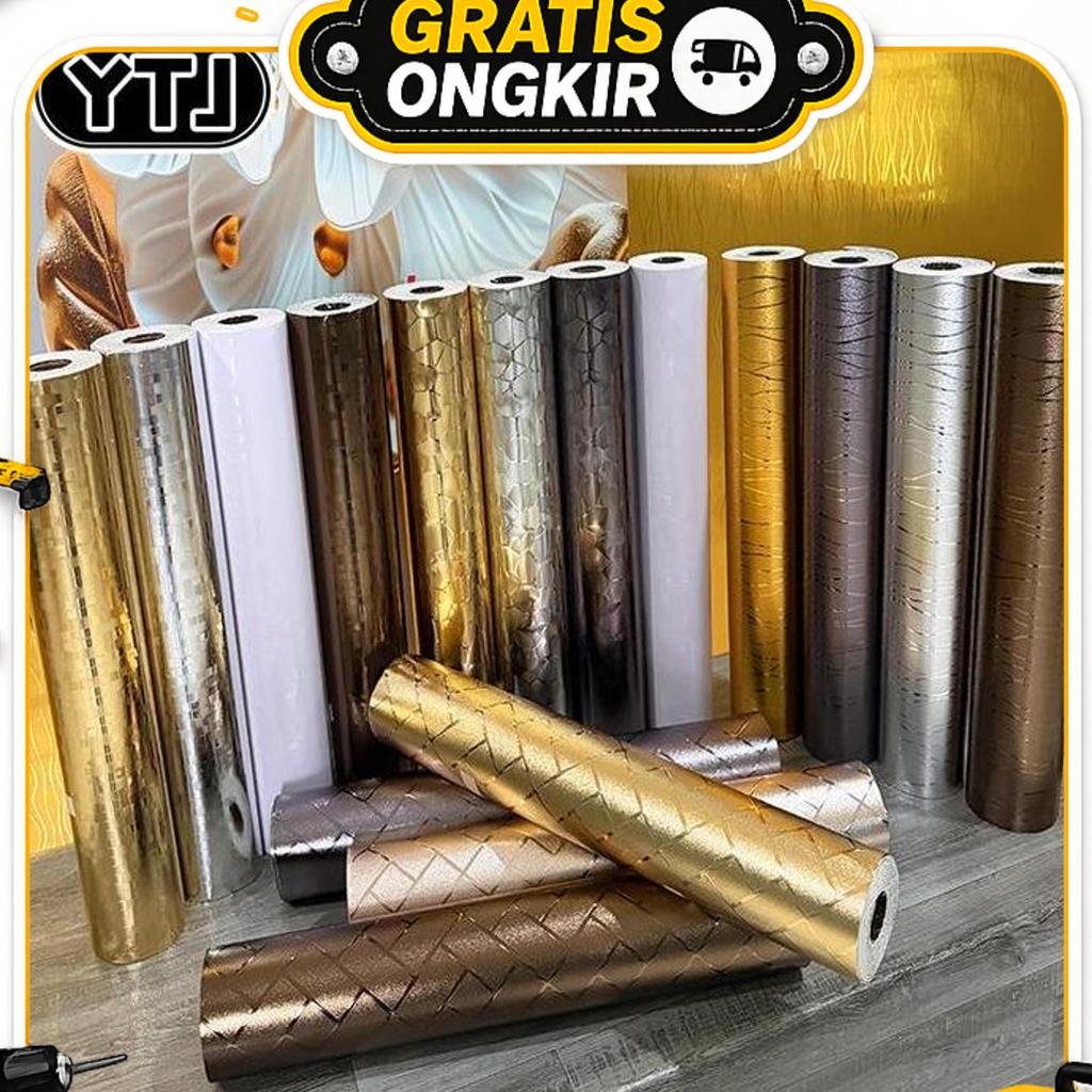Ytj Wallpaper Stiker Dinding Vinyl Emboss Uk 300X60 Cm /Tebal 2Mm  Wallpaper Roll Dinding/Wallpaper 