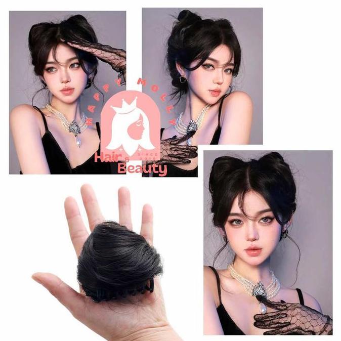 1 Pcs Bun Wig Cepol - Jepitan Konde Rambut Wanita Korea W8167