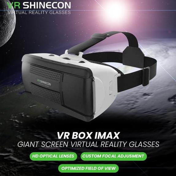 SUGIESTA VR Box IMAX Giant Screen - Kacamata Virtual Reality dengan Remote untuk Gaming & Nonton