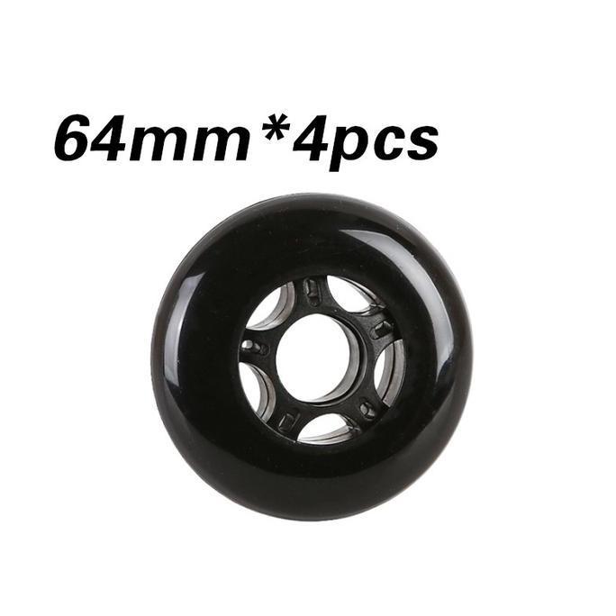 MEZIKUSA 4Pcs 64mm Roda Inline Skate / Roda Sepatu / Wheels Inline Skate