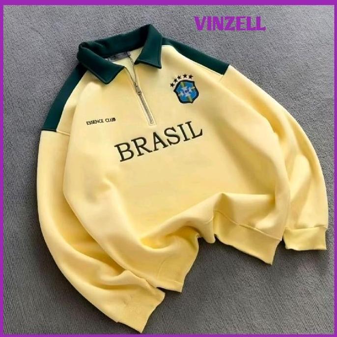 OBUMNA ( S - XXXXXL 6XL ) Sweater Half Zip PORTUGAL ARGENTINA BRASIL Big Size Jumbo Jaket Korean Ulz