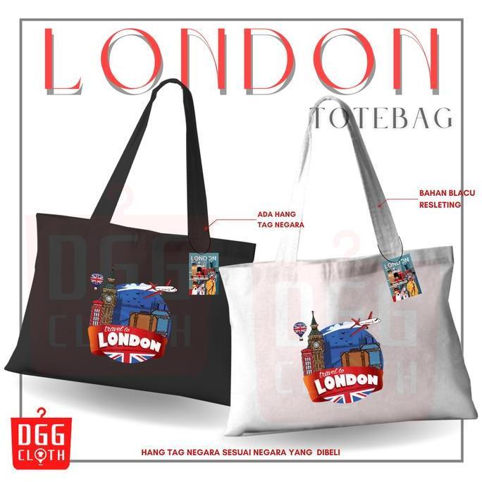 DF3 - Totebag Souvenir London Tas Totebag Oleh Oleh England 8