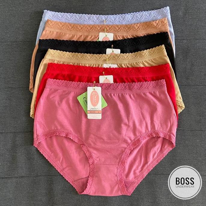 Visio- [6Pcs] Celana Dalam Yadaili Renda 613 | Cd Perempuan Katun | Cd Yadaili Polos Katun